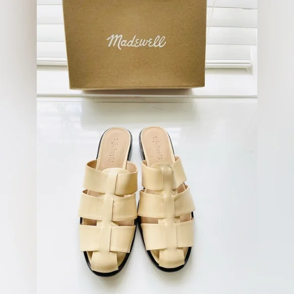 New Jeffrey Campbell Leno pointed toe flat slide mules, cream. Sz 8, Orig $135 - Picture 12 of 14